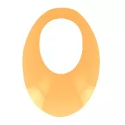 Pendente ovale traforato in acrilico 20x14 mm - Giallo trasparente x1