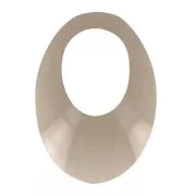 Pendente ovale traforato in acrilico 20x14 mm - Marrone trasparente x1