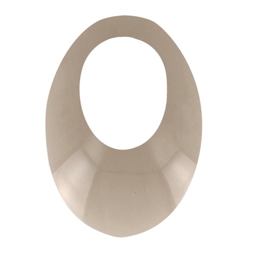 Pendente ovale traforato in acrilico 20x14 mm - Marrone trasparente x1