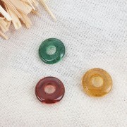 Pendente donuts in acrilico 21 mm - Terracotta trasparente x1