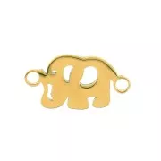 Distanziatore elefante 2 anelli 19x10 mm - Acciaio inossidabile Dorato x1