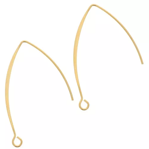 Orecchini filo da decorare 42 mm Acciaio inossidabile dorato 304L x2