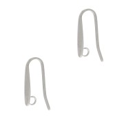 Orecchini a gancio di design 17x3,5 mm con anello aperto - Acciaio inossidabile 304 x2