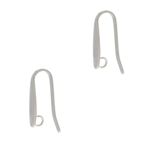 Orecchini a gancio di design 17x3,5 mm con anello aperto - Acciaio inossidabile 304 x2