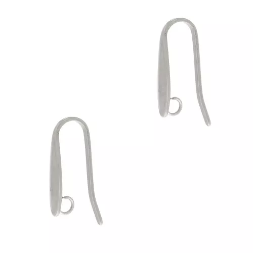 Orecchini a gancio di design 17x3,5 mm con anello aperto - Acciaio inossidabile 304 x2