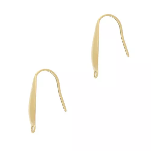 Ganci per orecchie di design 20x4,5 mm ad anello chiuso in acciaio inossidabile placcato oro 303L x2