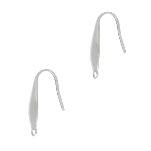 Ganci di orecchie design 19x4.5 mm con anello chiuso -Acciaio inossidabile x2