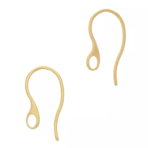 Ganci di orecchie design 19 mm con un foro - Acciaio inossidabile Dorato 304 x2
