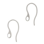 Ganci di orecchie design 19 mm con un foro - Acciaio inossidabile x2