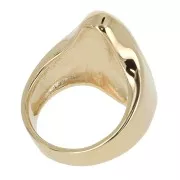 Anello ovale - Spighe - da donna dimensione 50 Placcato oro 3 micron x1