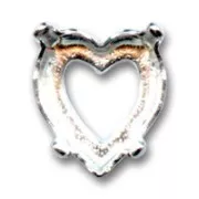 Castone PureCrystal 4800 Cuore mm. 11x10 argento