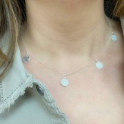 Ciondolo tondo leopardo 10 mm con anello aperto - Argento 925 x1