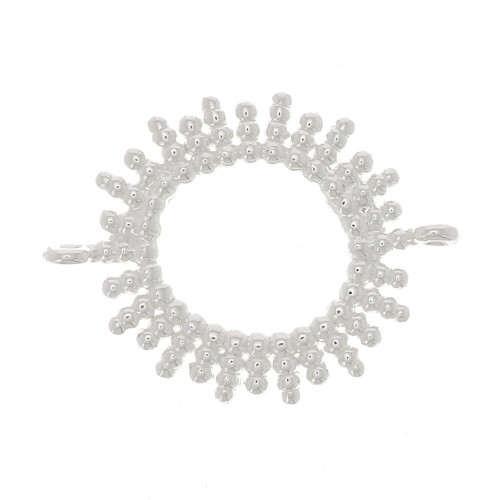 Distanziatore sole scavato con palline 15 mm - Argento 925 x1