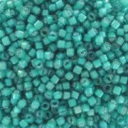 Miyuki Delica 11/0 DB1782 - Teal AB Lined White