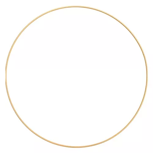 Cerchio in metallo per acchiappasogni sospesi e paralume 30 cm - Dorato x1