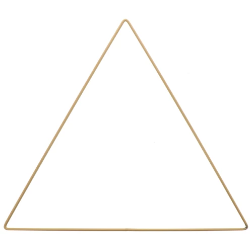 Triangolo in metallo per acchiappasogni sospesi e paralume 30 cm - Dorato x1