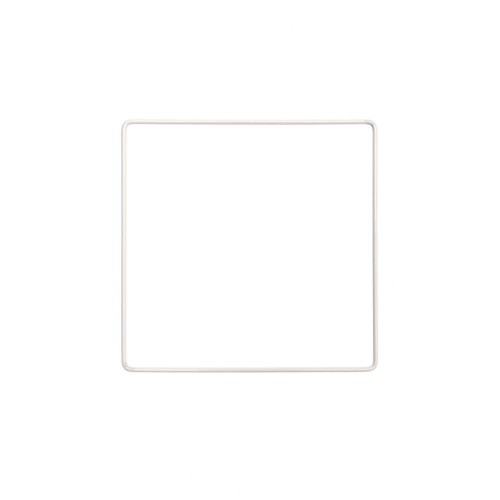 Quadrato in metallo per acchiappasogni sospesi e paralume 15 cm - Bianco x1