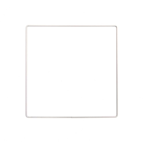 Quadrato in metallo per acchiappasogni sospesi e paralume 20 cm - Bianco x1