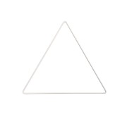 Triangolo in metallo per acchiappasogni sospesi e paralume 20 cm - Bianco x1