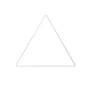 Triangolo in metallo per acchiappasogni sospesi e paralume 20 cm - Bianco x1