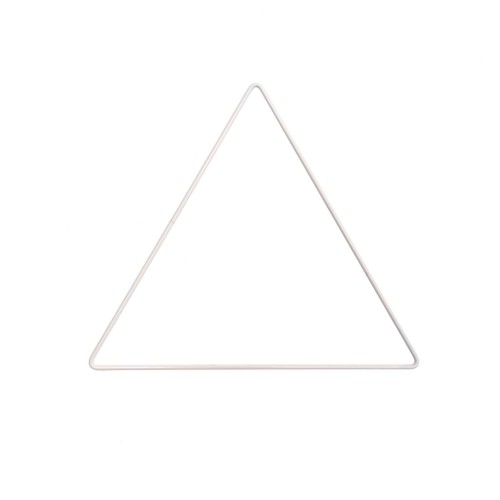 Triangolo in metallo per acchiappasogni sospesi e paralume 20 cm - Bianco x1
