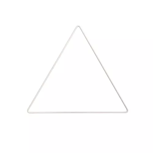 Triangolo in metallo per acchiappasogni sospesi e paralume 20 cm - Bianco x1