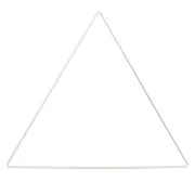Triangolo in metallo per acchiappasogni sospesi e paralume 30 cm - Bianco x1