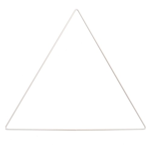 Triangolo in metallo per acchiappasogni sospesi e paralume 30 cm - Bianco x1
