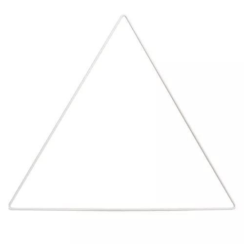 Triangolo in metallo per acchiappasogni sospesi e paralume 30 cm - Bianco x1