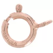 Chiusura a molla mm. 5.5 con anello aperto in Rosa Gold filled x1