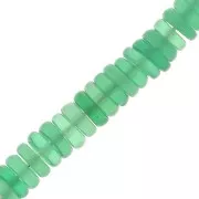 Perle rondelle - Heishiin pietra teintée semipreziosa 5.5x2 mm - Onice Verde x20