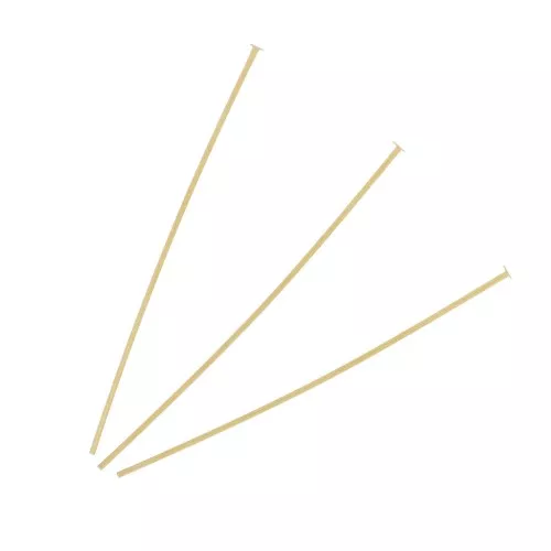 Chiodini testa piatta per bijoux 1.7 mm 50x0,7 mm - Dorato con oro finox20