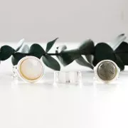 anello regolabile per cabochon 12 mm - Argento 925 x1