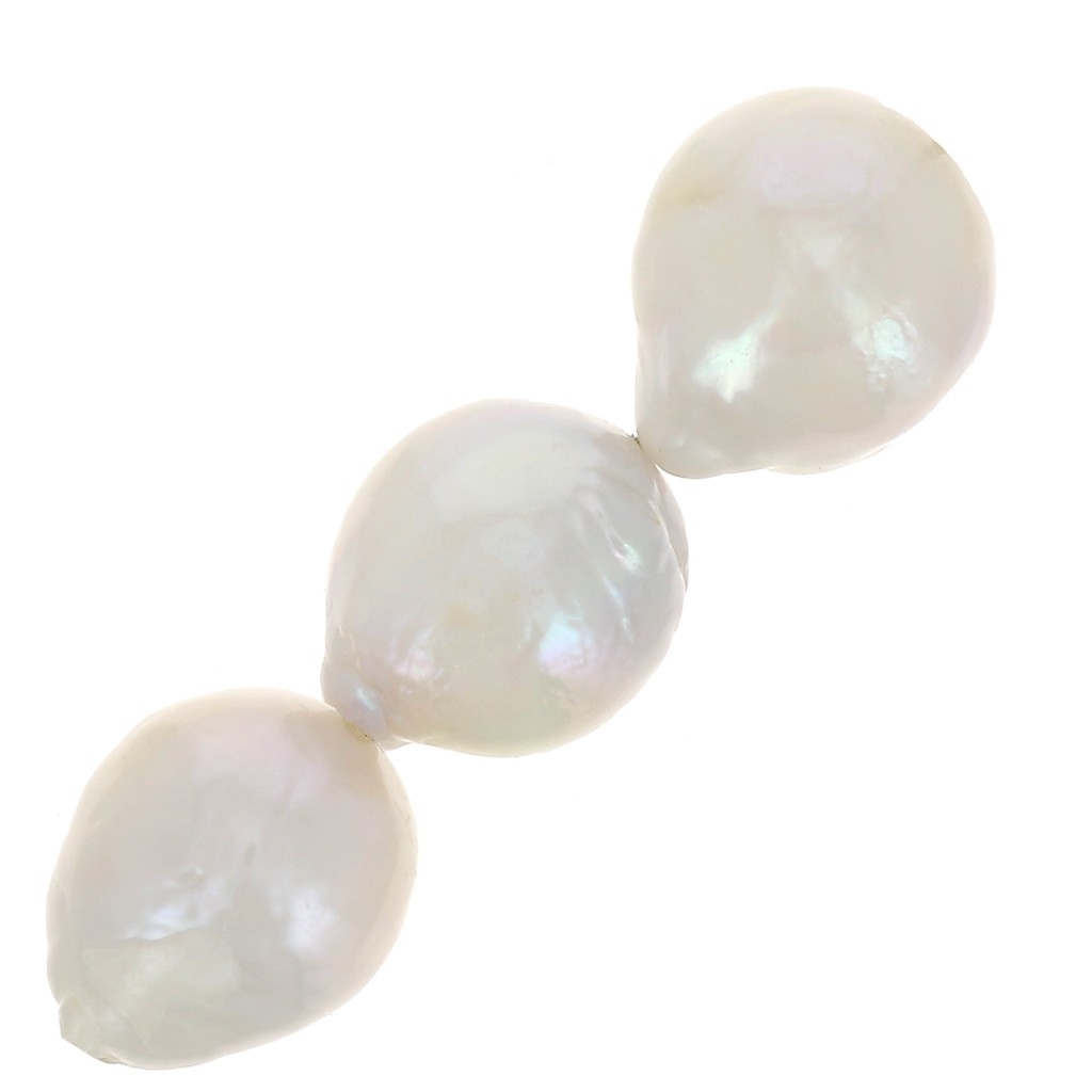 Perle Dacqua Dolce Keishi Perle Barroche Irregolari 10 Mm Bianco X4 Perles Co