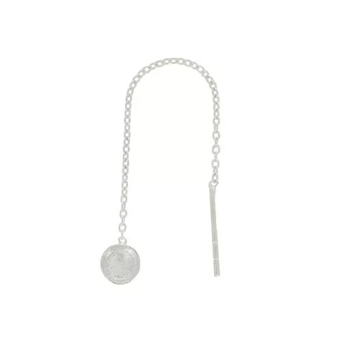 Catene di orecchie 60 mm per cabochon 4 mm - Argento 925 x2