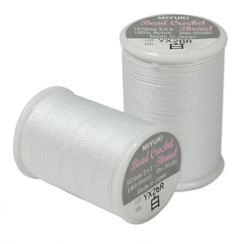 Miyuki Bead crochet 0.45 mm White x25 m