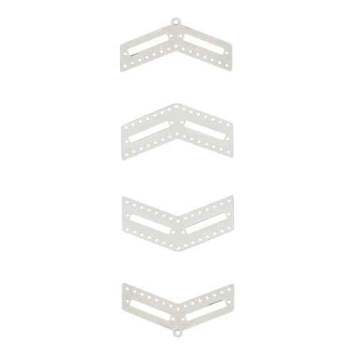 Kit terminali e distanziatori chevron per Miyuki - Acciaio inossidabile