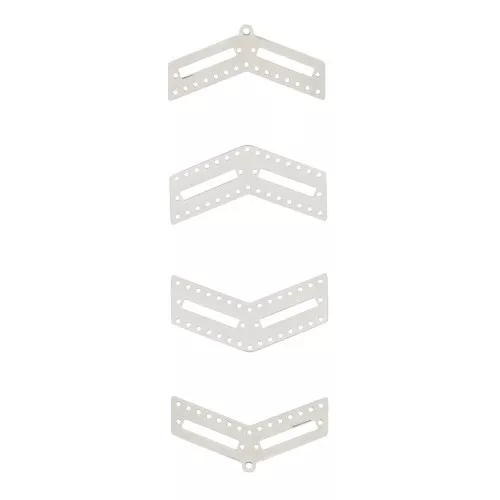 Kit terminali e distanziatori chevron per Miyuki - Acciaio inossidabile