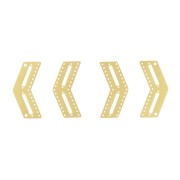 2 terminali e 2 distanziatori chevron per Miyuki - Acciaio inos. dorato