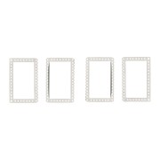 4 distanziatori rettangoli per tessitura Miyuki - Acciaio inossidabile