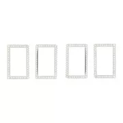 4 distanziatori rettangoli per tessitura Miyuki - Acciaio inossidabile