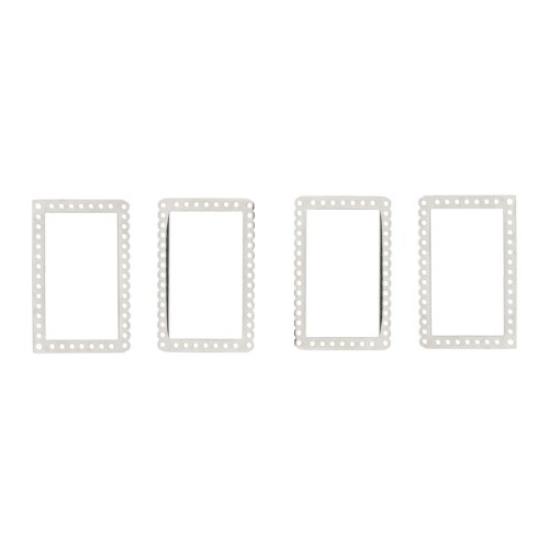 4 distanziatori rettangoli per tessitura Miyuki - Acciaio inossidabile