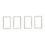 2 terminali e 2 distanziatori rettangoli per tessitura Miyuki Acciaio inossidabile