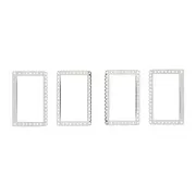 2 terminali e 2 distanziatori rettangoli per tessitura Miyuki Acciaio inossidabile