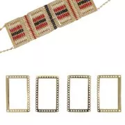 2 terminali e 2 distanziatori rettangoli per tessitura Miyuki Acciaio inossidabile