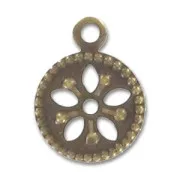 Ciondoli filigrana mm. 10 bronzo x5