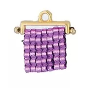 Cymbal-Terminale per la tessitura di perline 11/0 12 mm Topolia II Dorato con oro fino x1