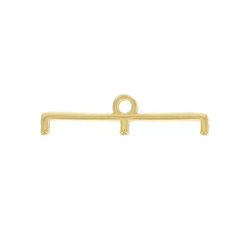 Cymbal - Terminale per la tessitura di perline 11/0 23 mm Topolia III Dorato con oro fino x1