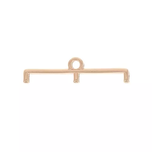 Cymbal-Terminale per la tessitura di perline 11/0 23mm Topolia III Dorato rosa x1