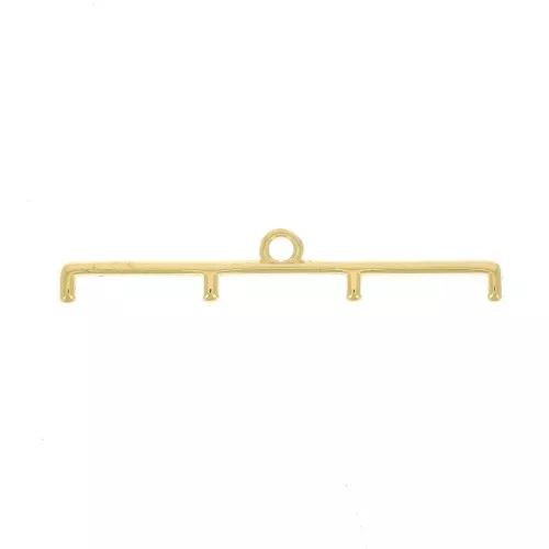 Cymbal - Terminale per la tessitura di perline 11/0 33 mm Topolia IV Dorato con oro fino x1
